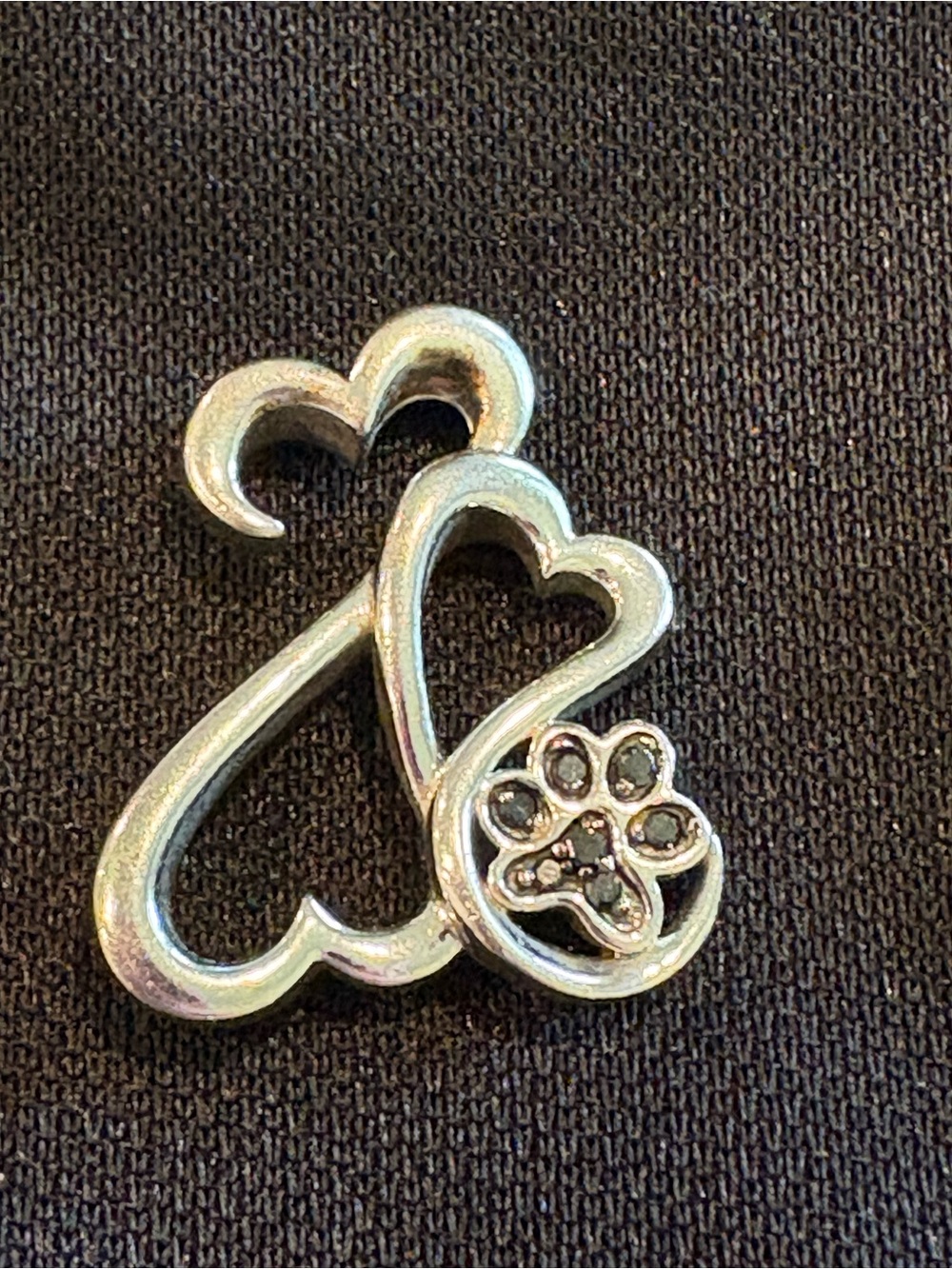 Sterling silver Open Hearts from Kay Jewelers paw pendant Charm